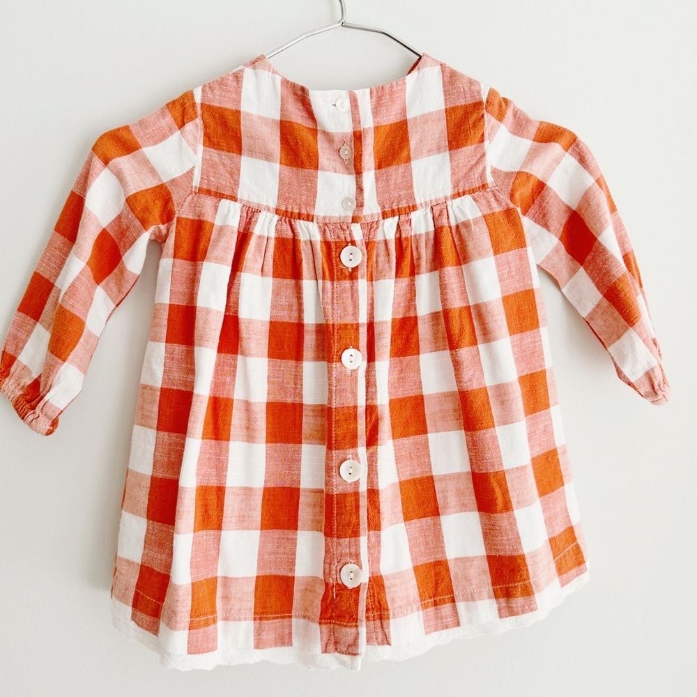 Beautiful Little Cotton Clothes, Baby/Toddler Gingham Dress - Picture 7 of 14